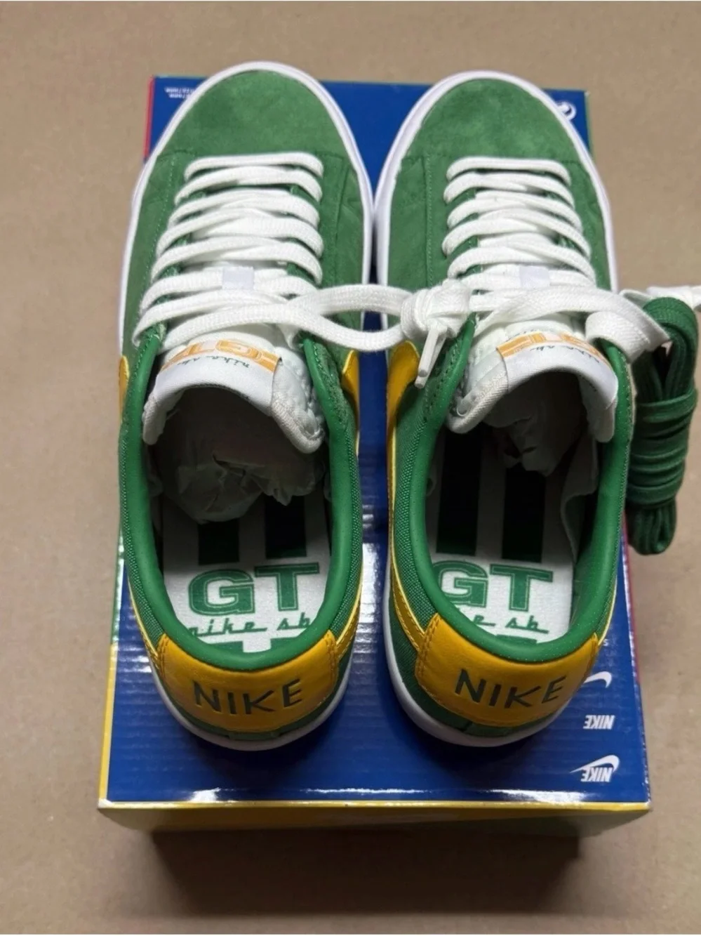 Nike Zoom Blazer Pro GT SB Low Lucky Green Gold Mens size 8 Shoes NEW!